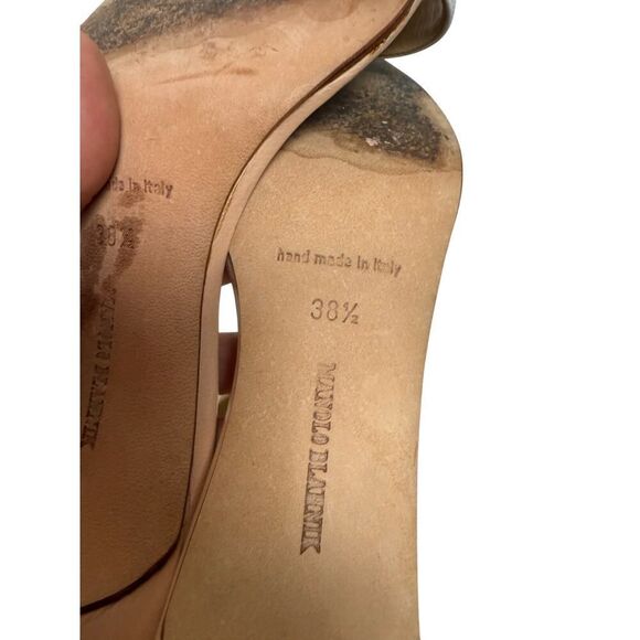 Manolo Blahnik Chaos Bicolor Leather Heels Sz. 38.5 (US 8.5) - Picture 9 of 10